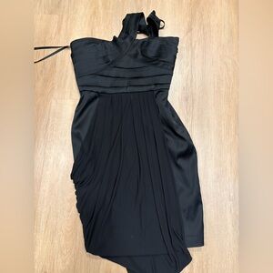 BCBGMaxAzria One Shoulder Black Dress